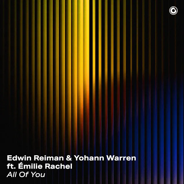 Cover art for All Of You (feat. Emilie Rachel): vertical beams of amber and blue light