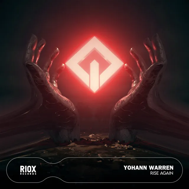 Cover art for Rise Again: two hands cradling a glowing red diamond